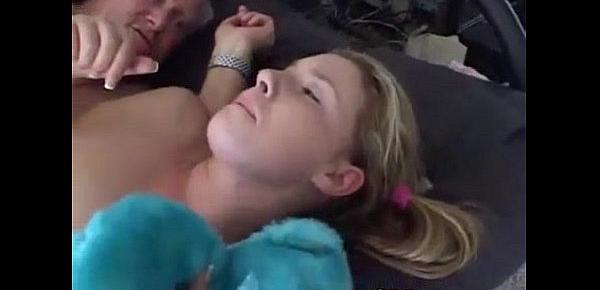  Sweet teen daughter punished by daddy